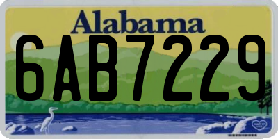 AL license plate 6AB7229