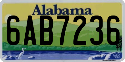 AL license plate 6AB7236