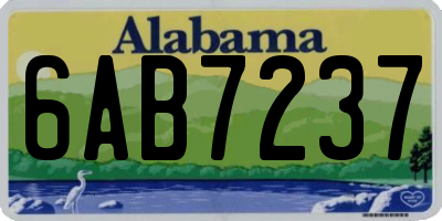 AL license plate 6AB7237