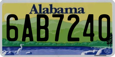 AL license plate 6AB7240
