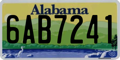 AL license plate 6AB7241