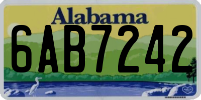 AL license plate 6AB7242