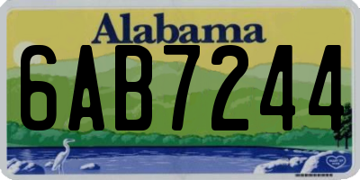 AL license plate 6AB7244