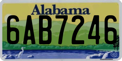 AL license plate 6AB7246