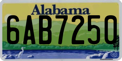 AL license plate 6AB7250