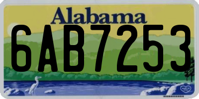 AL license plate 6AB7253