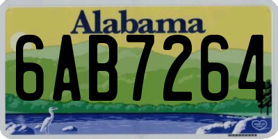 AL license plate 6AB7264