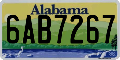 AL license plate 6AB7267