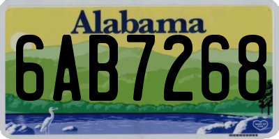 AL license plate 6AB7268
