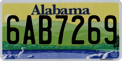 AL license plate 6AB7269