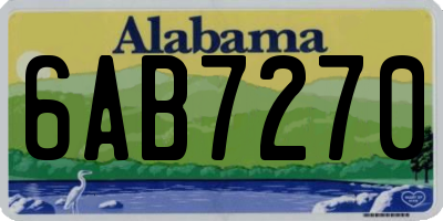 AL license plate 6AB7270