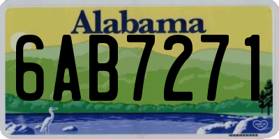 AL license plate 6AB7271