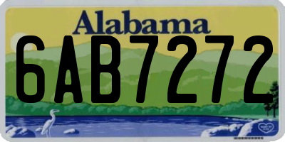 AL license plate 6AB7272
