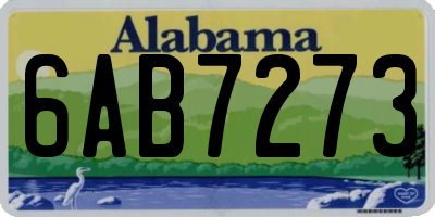 AL license plate 6AB7273
