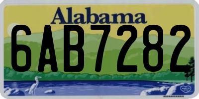AL license plate 6AB7282