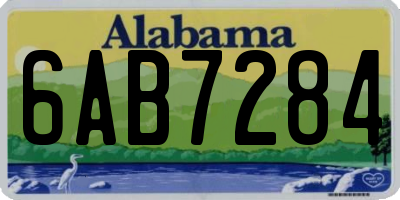 AL license plate 6AB7284