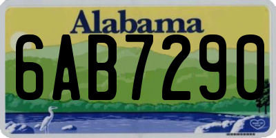 AL license plate 6AB7290