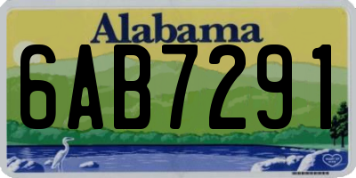 AL license plate 6AB7291