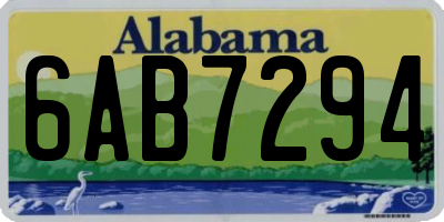 AL license plate 6AB7294