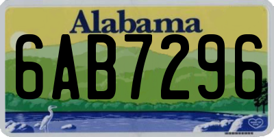 AL license plate 6AB7296