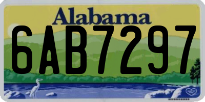 AL license plate 6AB7297