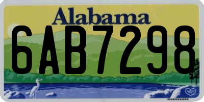 AL license plate 6AB7298