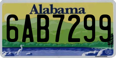 AL license plate 6AB7299