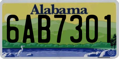AL license plate 6AB7301