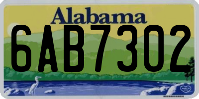 AL license plate 6AB7302