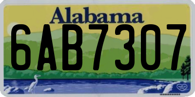 AL license plate 6AB7307
