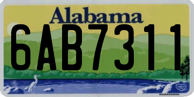 AL license plate 6AB7311
