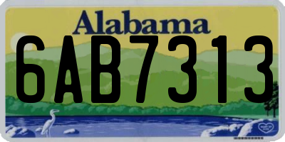 AL license plate 6AB7313