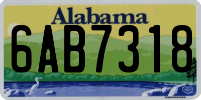 AL license plate 6AB7318