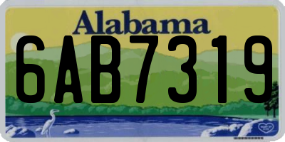 AL license plate 6AB7319