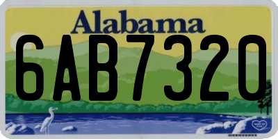AL license plate 6AB7320