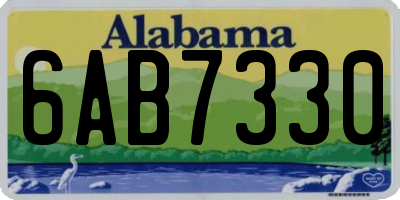 AL license plate 6AB7330