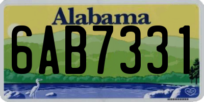 AL license plate 6AB7331