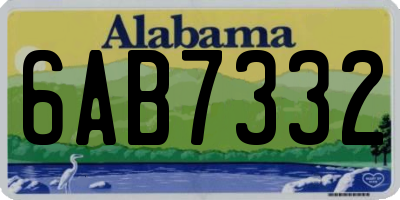 AL license plate 6AB7332