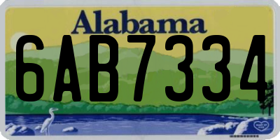 AL license plate 6AB7334