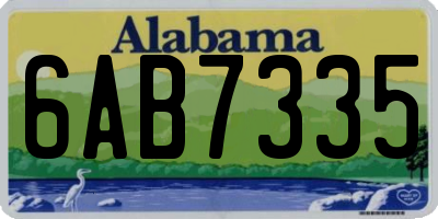 AL license plate 6AB7335