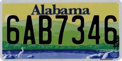 AL license plate 6AB7346