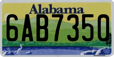 AL license plate 6AB7350