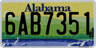 AL license plate 6AB7351