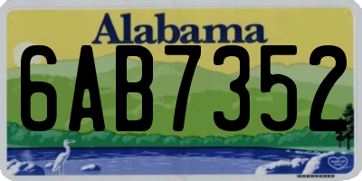 AL license plate 6AB7352