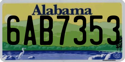 AL license plate 6AB7353
