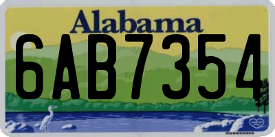 AL license plate 6AB7354
