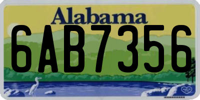 AL license plate 6AB7356