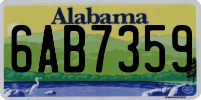 AL license plate 6AB7359