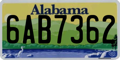 AL license plate 6AB7362