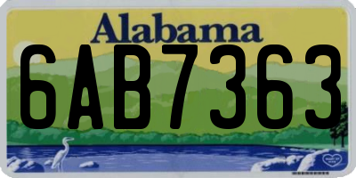 AL license plate 6AB7363